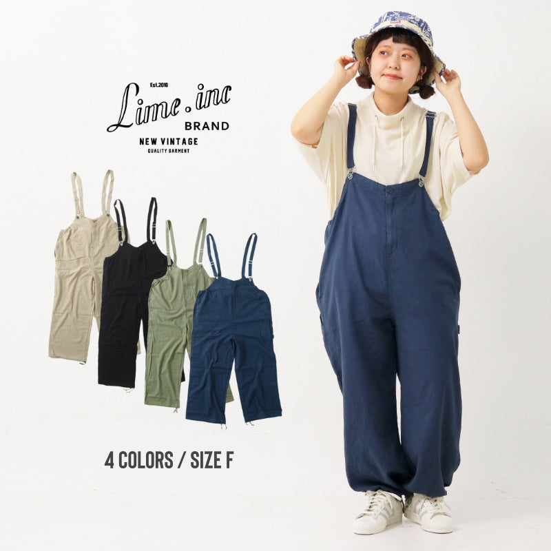 ストレッチスラブ 裾バルーンサロペット / 23024606 – LIME.INC ONLINE